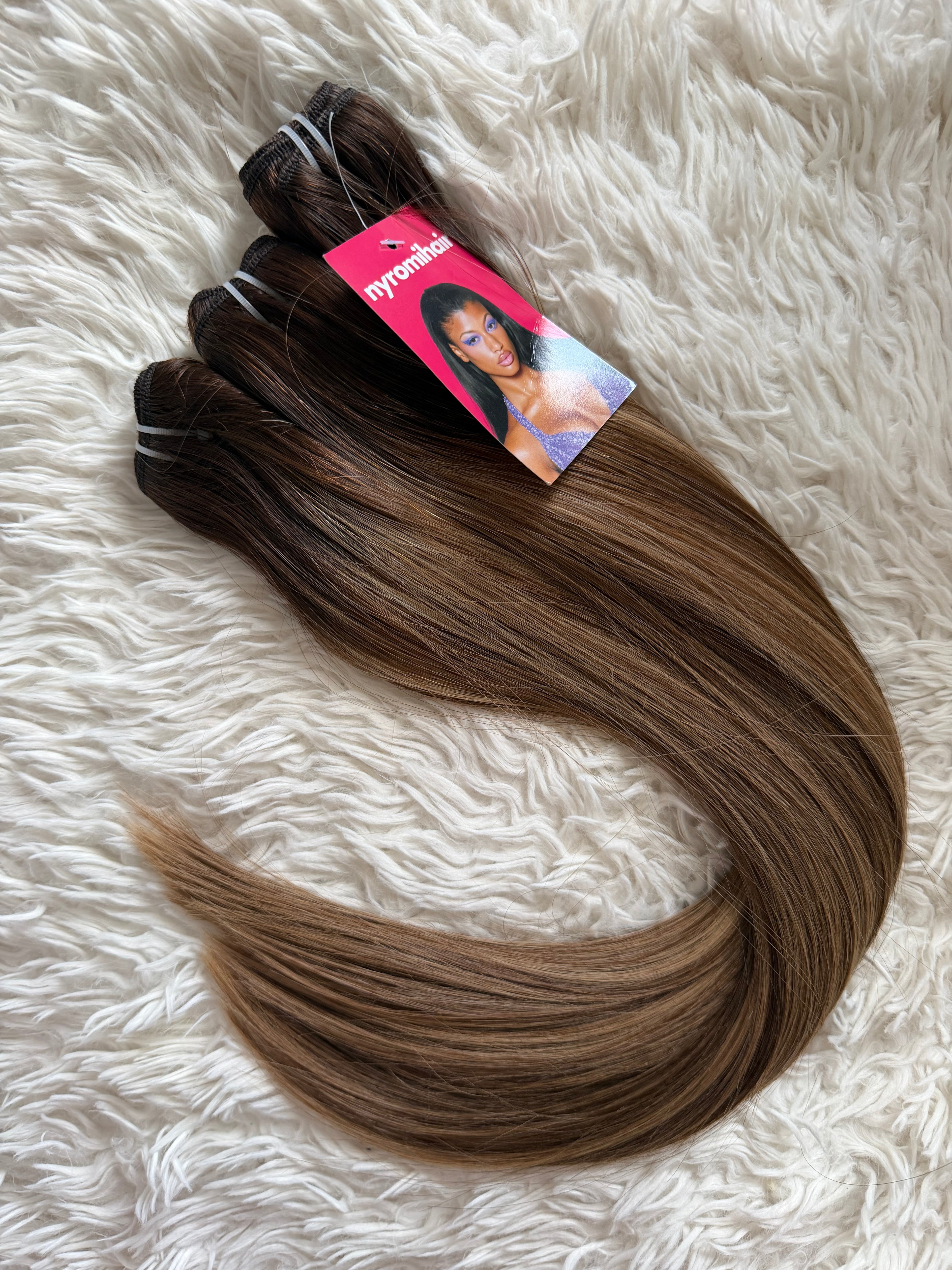 Honey Brown Custom Colour Raw Hair Bundles - Made to Order