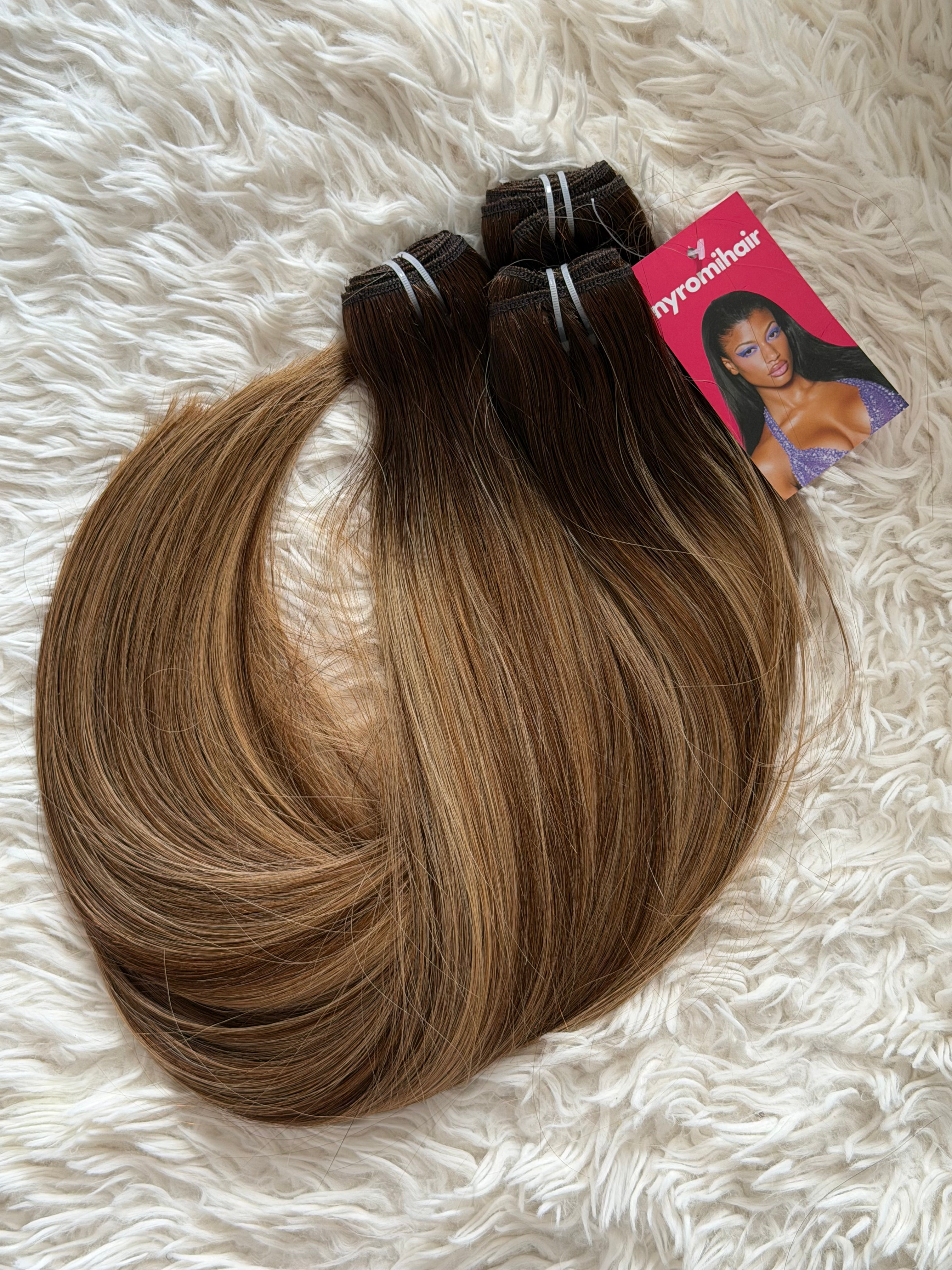 Honey Brown Custom Colour Raw Hair Bundles - Made to Order