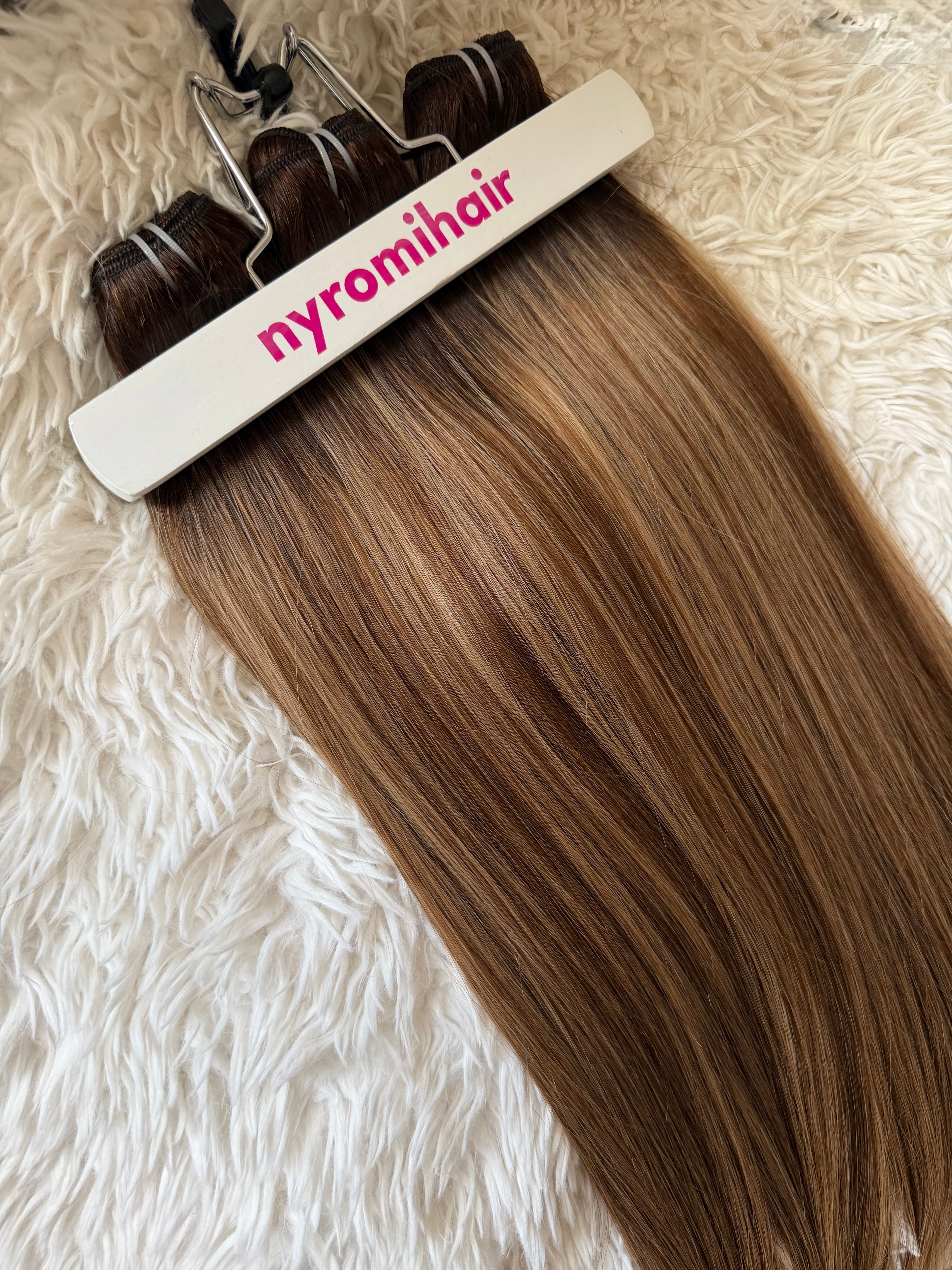 Honey Brown Custom Colour Raw Hair Bundles - Made to Order