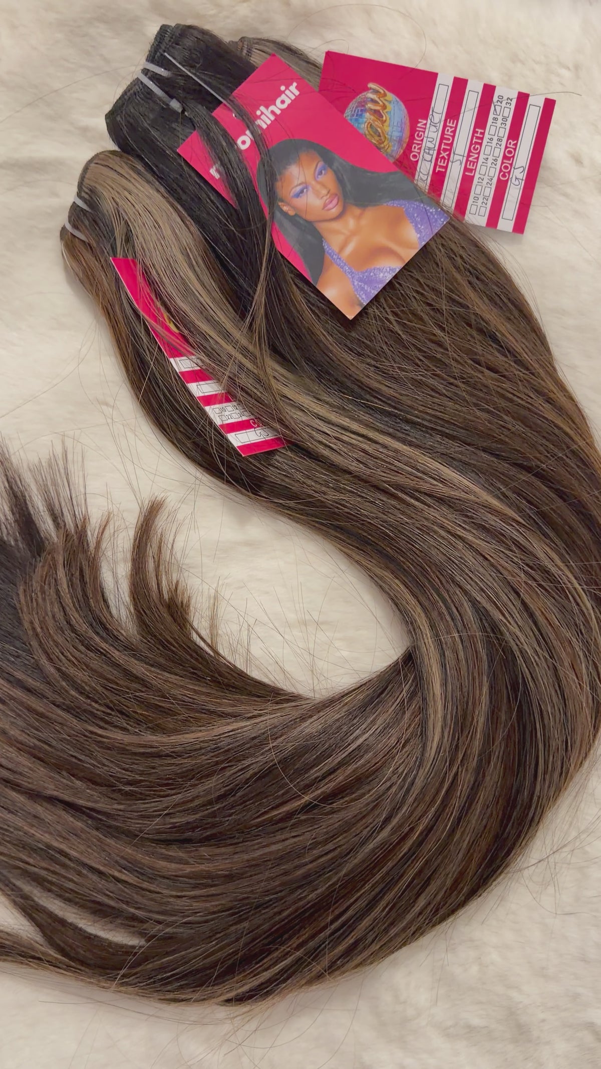Ganache Swirl Custom Colour Raw Hair Bundles - Made to Order